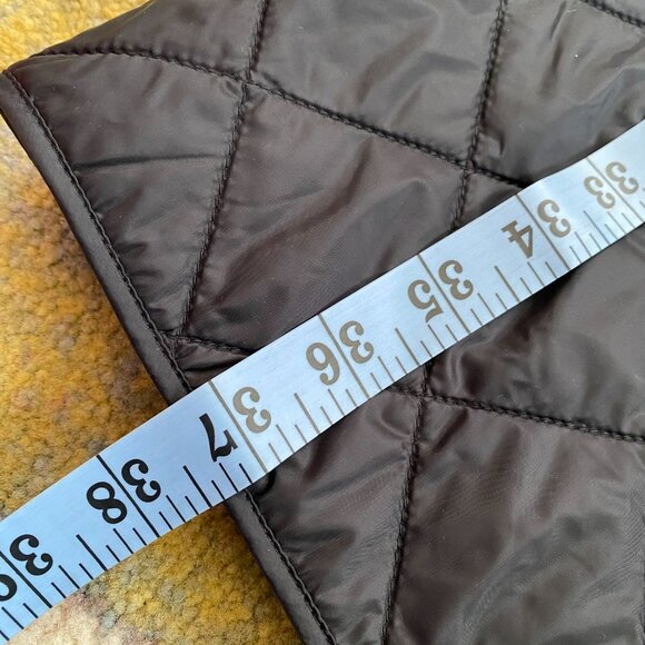 Burberry Quilted Double-Breasted Belted Trench Jacket Black Womens XS - Picture 12 of 17